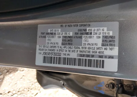 2015 Mazda Cx-5 Sport from USA, damaged, VIN JM3KE4BY5F0500322